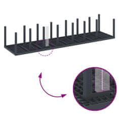 Vidaxl Vrtnoski jedilni set 17 pcs Antracit Za 16 oseb Metal