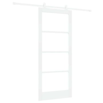 Vidaxl Drsna vrata ORKDAL Bela 86 x 198,5 cm Les in kovina