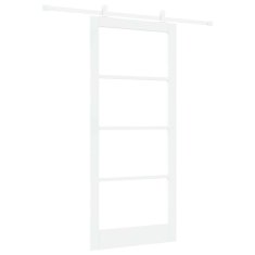 Vidaxl Drsna vrata ORKDAL Bela 93 x 211 cm Les in kovina