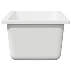 Vidaxl Kuhinjska umivalnica Bela 21 x 44 x 14 cm Granit