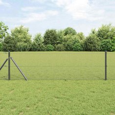 Vidaxl Varjena Žična Ograja Siva 0,5x100 m Jeklo