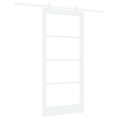 Vidaxl Drsna vrata ORKDAL Bela 93 x 202 cm Les in kovina