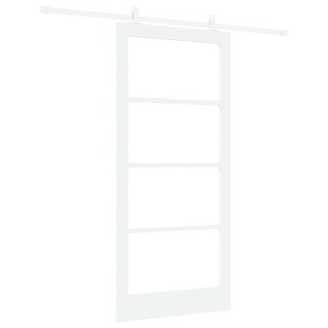 Vidaxl Drsna vrata ORKDAL Bela 93 x 202 cm Les in kovina