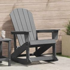 Vidaxl Adirondack gugalnik Svetlo siva 73.5 x 92 x 90cm HDPE