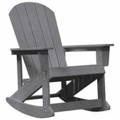 Vidaxl Adirondack gugalnik Svetlo siva 73.5 x 92 x 90cm HDPE
