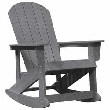 Vidaxl Adirondack gugalnik Svetlo siva 73.5 x 92 x 90cm HDPE