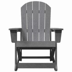 Vidaxl Adirondack gugalnik Svetlo siva 73.5 x 92 x 90cm HDPE