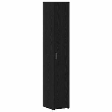 Vidaxl Visok predalnik 2 pcs Črna Orehovina 30 x 42,5 x 185 cm