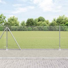 Vidaxl Set nosilcev ograje Set 2 Pocinkano jeklo 10 x 1 m Vzdržljivo