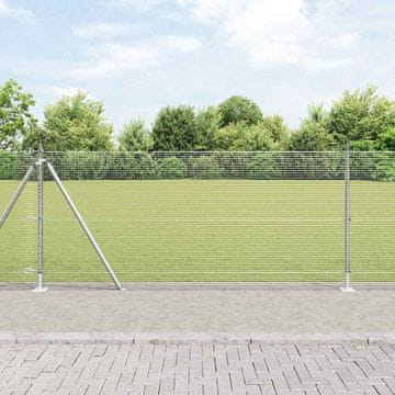 Vidaxl Set nosilcev ograje Set 2 Pocinkano jeklo 10 x 1 m Vzdržljivo