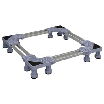 Vidaxl Nastavljiv podstavek za pralni stroj Siva 67 x 67 x 12 cm