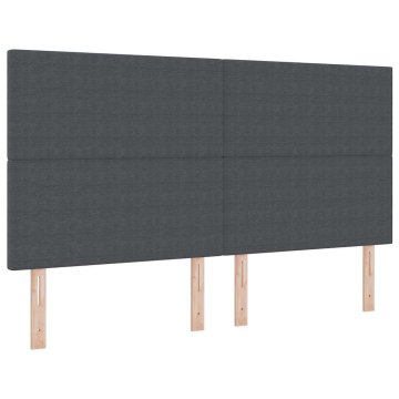 Vidaxl Vzglavje Temno siva 180 cm Žametna tkanina
