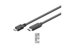 PremiumCord Kabel USB priključek C/male - USB 2.0 Micro-B/male, črn, 1 m