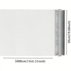 Dollcini Self-adhesive foil wallpaper - white, fine-grained, 50 cm x 50 m, easy to clean and stain-resistant