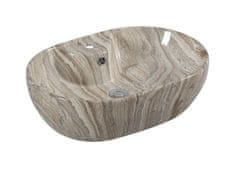 S6 Steklarstvo Šest UMIVALNIK marmor rjava S6BR3, 59 × 41 × 17 cm