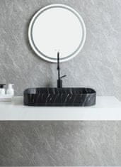 S6 Steklarstvo Šest UMIVALNIK črn marmor S6BW22, 65 × 38 × 11 cm