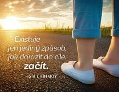 Magnet za hladilnik - Do cilja lahko pridete samo na en način: začnite.