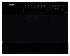VOX electronics LCT6BD namizni pomivalni stroj, 6 pogrinjkov, črn