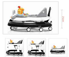 Tavalax Tavalax 3v1 Smart Baby Walker - nastavljiva, zložljiva, z glasbo in jedilno mizico