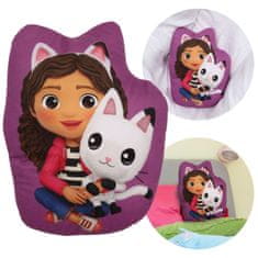 DreamWorks Gabby’s Dollhouse MEHKA Dekorativna blazina, dekorativna VELURSKA oblika blazine za otroško sobo 32x25cm OEKO-TEX 