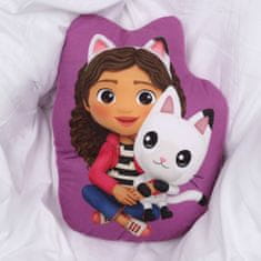 DreamWorks Gabby’s Dollhouse MEHKA Dekorativna blazina, dekorativna VELURSKA oblika blazine za otroško sobo 32x25cm OEKO-TEX 