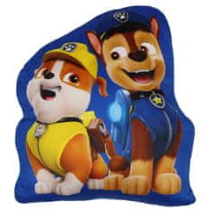 Paw Patrol Paw Patrol Chase Rubble MEHKA Dekorativna blazina, VELURSKA oblikovana blazina za otroško sobo 32x29cm OEKO-TEX 