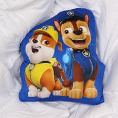 Paw Patrol Paw Patrol Chase Rubble MEHKA Dekorativna blazina, VELURSKA oblikovana blazina za otroško sobo 32x29cm OEKO-TEX 