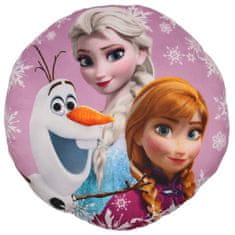 Disney Frozen MEHKA Okrasna blazina, okrogla, VELURSKA za otroško sobo 35cm OEKO-TEX 