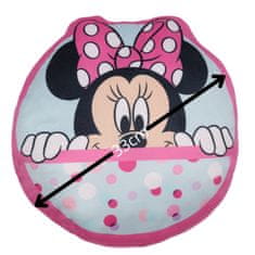 Disney Minnie Mouse MEHKA Dekorativna okrogla VELURSKA blazina za otroško sobo 33cm OEKO-TEX 