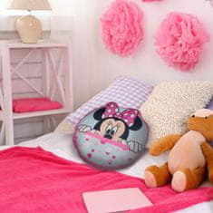 Disney Minnie Mouse MEHKA Dekorativna okrogla VELURSKA blazina za otroško sobo 33cm OEKO-TEX 