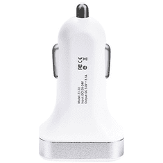 Hoco Avtopolnilec Z3 adapter 2xUSB 3,1 QC z ekranom za Samsung - bel