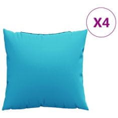 Vidaxl Blazine za metanje 4 pcs Turkizna 40 x 40 cm blago