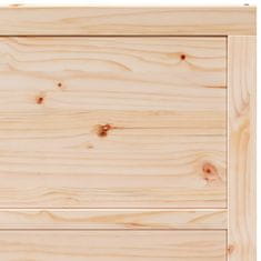 Vidaxl Barn Door Naravna 100 x 208 cm Trden borov les