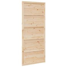 Vidaxl Barn Door Naravna 100 x 208 cm Trden borov les