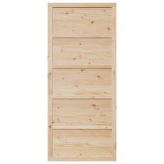 Vidaxl Barn Door Naravna 100 x 208 cm Trden borov les