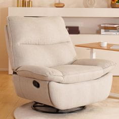 Dollcini Home Multifunctional Recliner – 270° Swivel, Tilt & Rock, barva breze