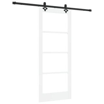 Vidaxl Drsna vrata ORKDAL Bela 83 x 202 cm Les in kovina