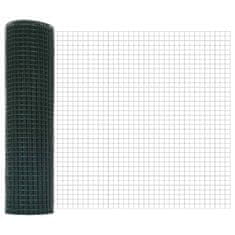 Vidaxl Komplet stebrov ograje Komplet 2 Zelena Kovina 10 x 0.5 m