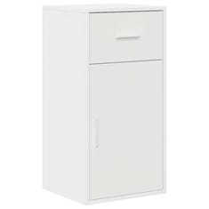 Vidaxl Kotniška miza s predalom Bela 102 x 50 x 75 cm Konstruiran les