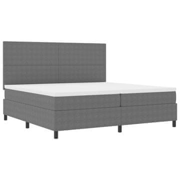 Vidaxl LED Box Spring Postelja Svetlo siva in bela. 200 x 200 cm