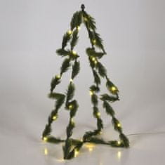 UNBRANDED 3D božično drevo 40 cm s 30 LED lučkami zelene barve 