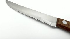 Nož z lesenim ročajem / 20cm / 12kos