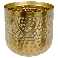 UNBRANDED Luksuzen cvetlični lonec iz kovane medenine z elegantnim dizajnom 