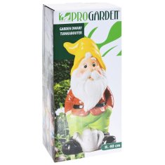 UNBRANDED Keramični vrtni palček z vremensko odpornim rjavim klobukom 