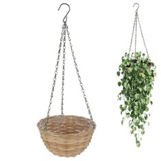 UNBRANDED Unikaten viseči cvetlični lonec v boho stilu, pleten iz naravnih materialov 