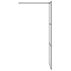 Vidaxl Pregrada za tuš s prozornim ESG steklom 80x195 cm črna