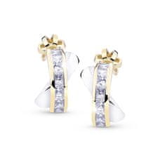 Cutie Jewellery Brezčasni polkrožni zlati uhani Z5023-30-10-X-1S