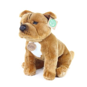 Rappa Staffordshire Bull Terrier plišast pes za sedenje 30 cm EKOLOŠKO PRIJAZNO