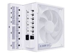 DEEPCOOL Lian Li Edge 12VHPWR napajalnik, 1200W, 80 PLUS Gold, modularni, bel (EG1200G WHITE)