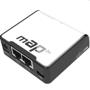 Mikrotik Usmerjevalnik RBmAP2nD RouterOS L4, 2xLAN, plastična škatla, napajalnik